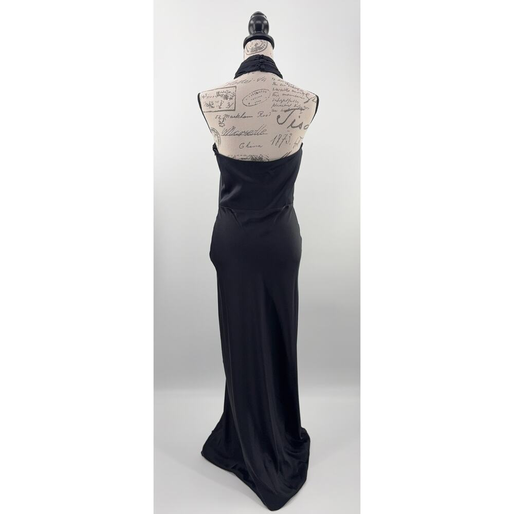 B55 Veronica Beard Alberta Silk Evening Gown Dress 8 Halter Long Wedding Guest - Picture 10 of 13